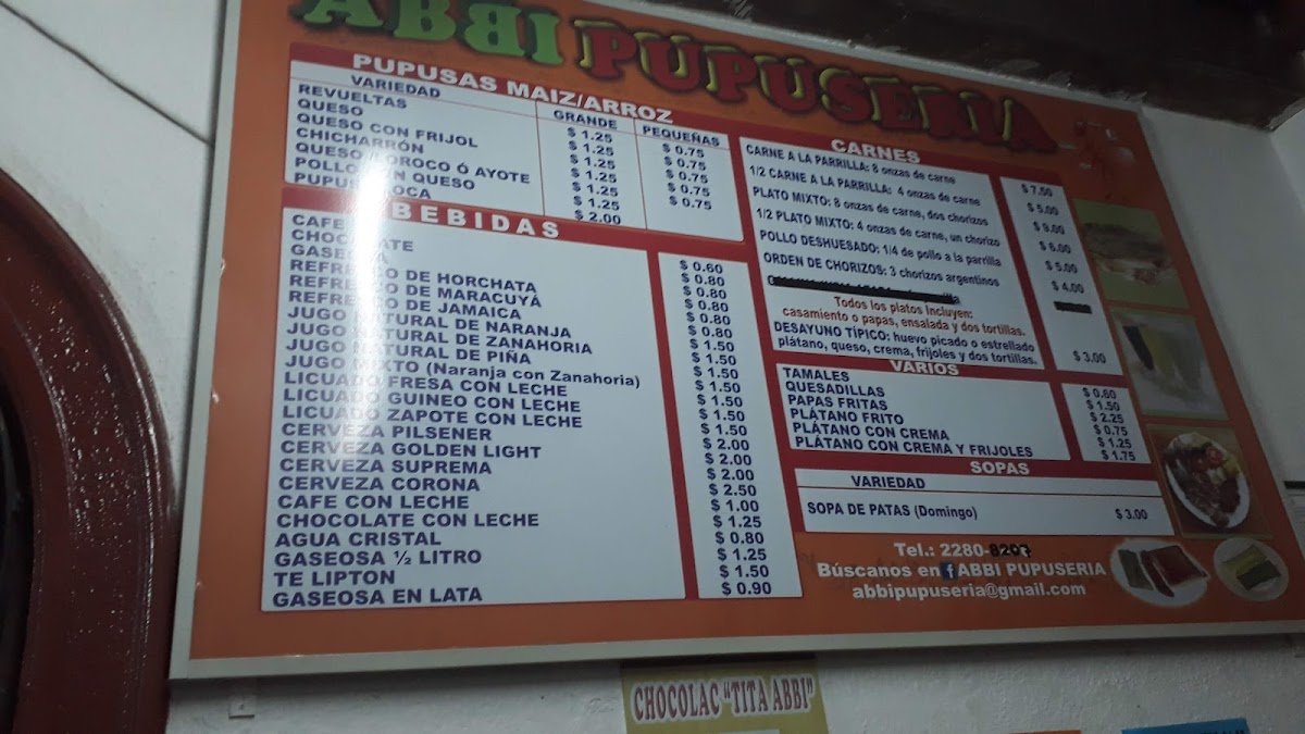 Menu Pupusería Abbi-10