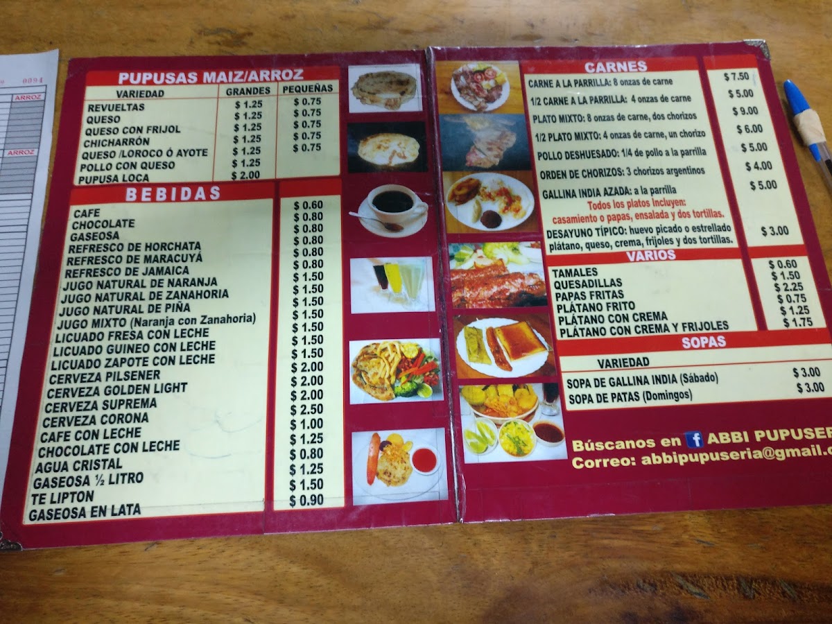 Menu Pupusería Abbi-8
